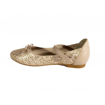 Туфли детские для девочек 1432-1044золото GLORIA фото - Mercury-shoes